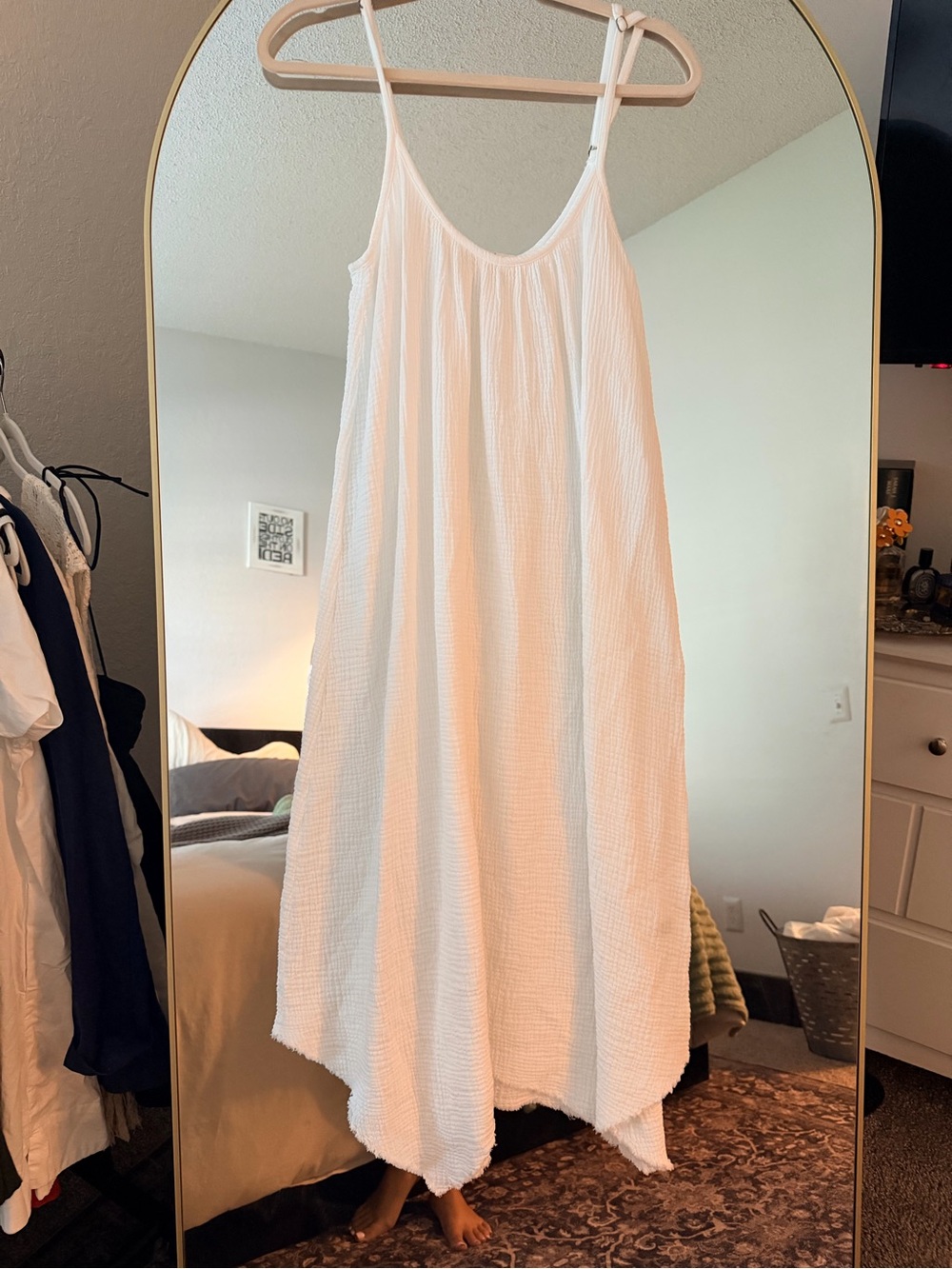 Fresh Laundry White Cotton Gauze Maxi Dress